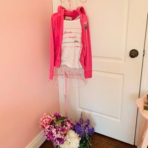 Abercrombie Kids Pink Hoodie and T-Shirt Set